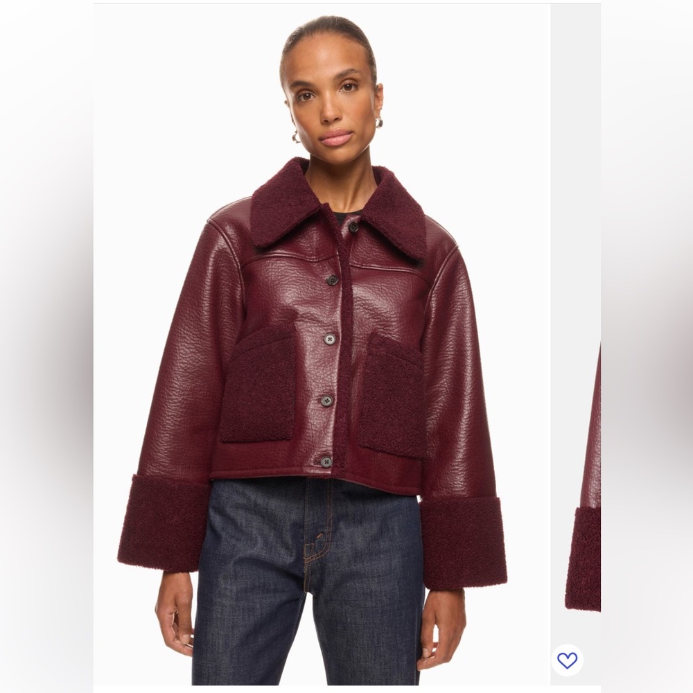 Rails Burgundy Dria Shearling Jacket